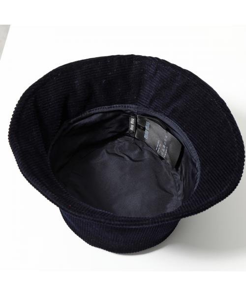 MIUMIU バケットハット 5HC196 2F81 ベルベット バケットハット 5HC196 2F81