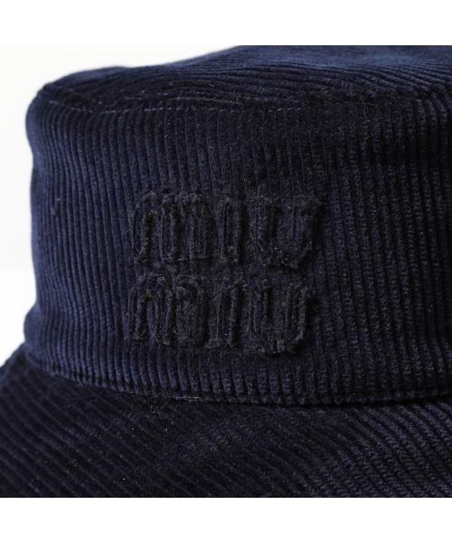 MIUMIU バケットハット 5HC196 2F81 ベルベット バケットハット 5HC196 2F81