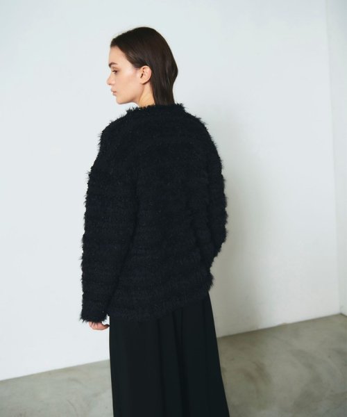 フェザーツイードニットカーディガン 