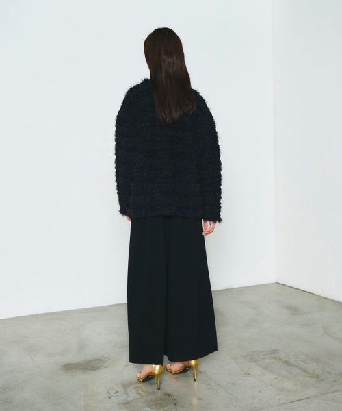 フェザーツイードニットカーディガン 