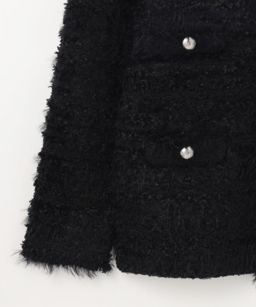 フェザーツイードニットカーディガン 