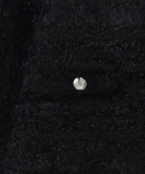 フェザーツイードニットカーディガン 