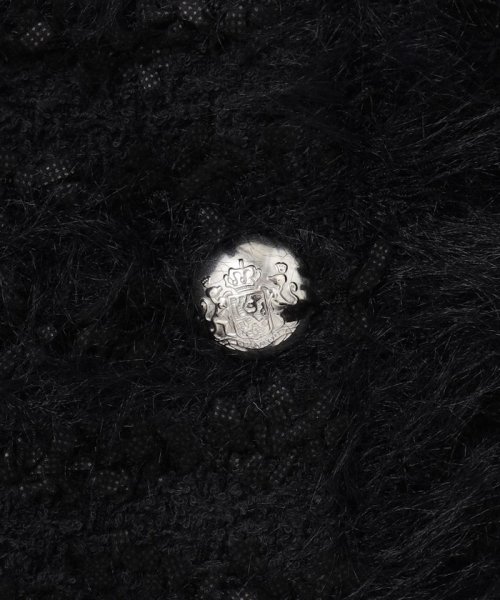 フェザーツイードニットカーディガン 