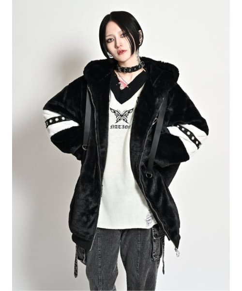 SD×PSYCHONATION アイコンワッペン ファーブルゾンブルゾン アウター ライトアウター コート ジャンパー 秋 冬 春 秋冬 メンズ カジュアル 通 ブルゾン JS1564422848(12045円)