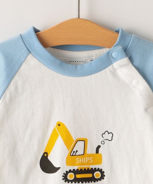 SHIPS KIDS(シップスキッズ)/SHIPS KIDS:80～90cm / はたらく 車 ラグラン スリーブ 長袖 TEE/img02