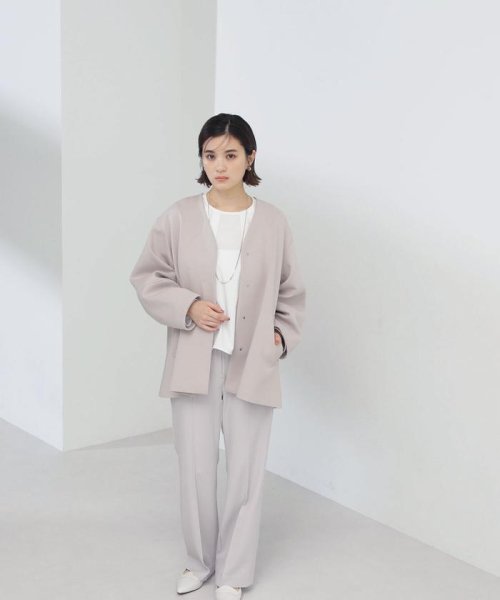 NATURAL BEAUTY BASIC(ナチュラルビューティーベーシック)/ノーカラーフォルムハーフコート　24SS/img20