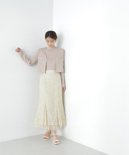 NATURAL BEAUTY BASIC(ナチュラルビューティーベーシック)/ハイネックノースリクロップドアンサンブル　24SS/img26