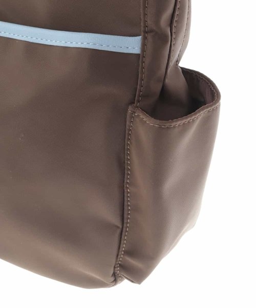 [撥水・ペットボトルホルダー付]アクセントレザーショルダーバッグ 