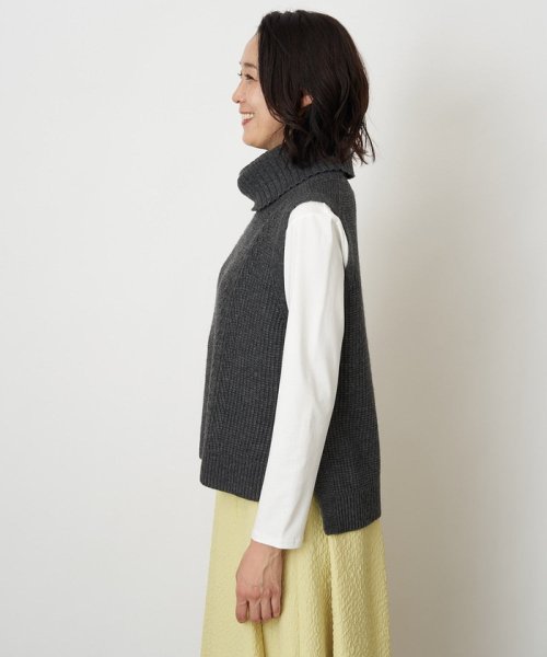 カノコ編オフタートルニットベスト 