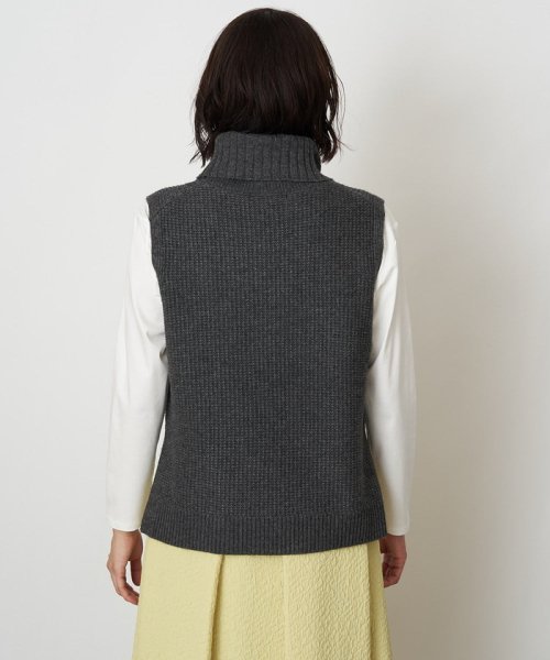 カノコ編オフタートルニットベスト 