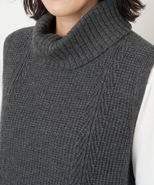 カノコ編オフタートルニットベスト 