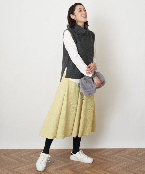 カノコ編オフタートルニットベスト 