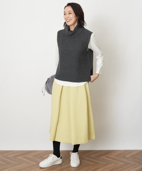 カノコ編オフタートルニットベスト 