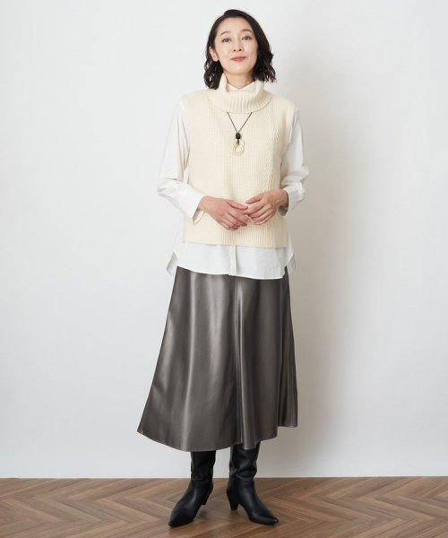 カノコ編オフタートルニットベスト 