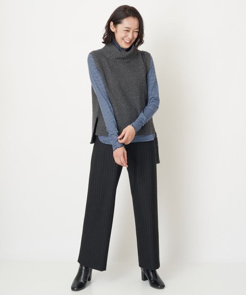 カノコ編オフタートルニットベスト 