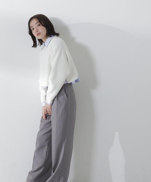 NATURAL BEAUTY BASIC(ナチュラルビューティーベーシック)/クロップドニット＆シャツセット　24SS/img16