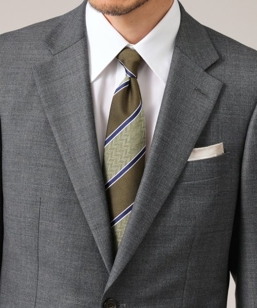 【縁起の良いネクタイ】矢絣ストライプ　シルクネクタイ 