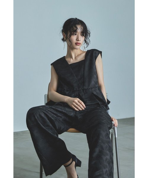 niana ニアナ ペプラムセットアップドレス パーティードレス 結婚式 パンツドレス セットアップ ジャガード ワイドパンツ ノースリーブ 袖なし お呼ばれ パーティードレス niana ジャガード 袖なし ノースリーブ ワイドパンツ ニアナ お呼ばれ 結婚式 ペプラムセットアップドレス セットアップ パンツドレス ZY1685481817(12870円)