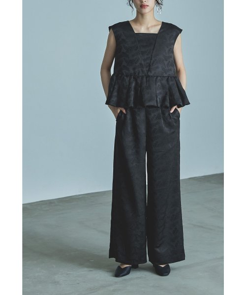 niana ニアナ ペプラムセットアップドレス パーティードレス 結婚式 パンツドレス セットアップ ジャガード ワイドパンツ ノースリーブ 袖なし お呼ばれ パーティードレス niana ジャガード 袖なし ノースリーブ ワイドパンツ ニアナ お呼ばれ 結婚式 ペプラムセットアップドレス セットアップ パンツドレス ZY1685481817(12870円)