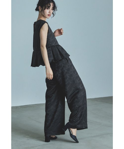 niana ニアナ ペプラムセットアップドレス パーティードレス 結婚式 パンツドレス セットアップ ジャガード ワイドパンツ ノースリーブ 袖なし お呼ばれ パーティードレス niana ジャガード 袖なし ノースリーブ ワイドパンツ ニアナ お呼ばれ 結婚式 ペプラムセットアップドレス セットアップ パンツドレス ZY1685481817(12870円)