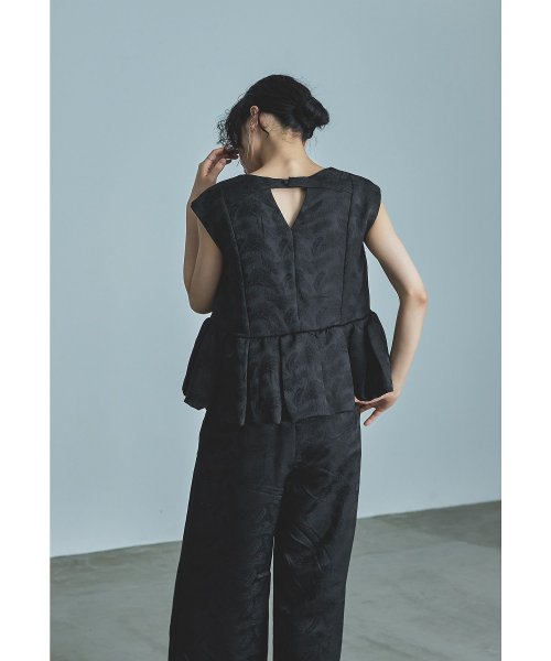 niana ニアナ ペプラムセットアップドレス パーティードレス 結婚式 パンツドレス セットアップ ジャガード ワイドパンツ ノースリーブ 袖なし お呼ばれ パーティードレス niana ジャガード 袖なし ノースリーブ ワイドパンツ ニアナ お呼ばれ 結婚式 ペプラムセットアップドレス セットアップ パンツドレス ZY1685481817(12870円)