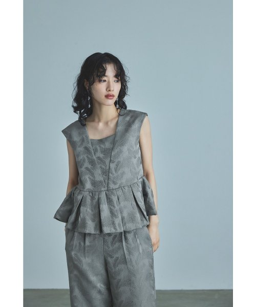 niana ニアナ ペプラムセットアップドレス パーティードレス 結婚式 パンツドレス セットアップ ジャガード ワイドパンツ ノースリーブ 袖なし お呼ばれ パーティードレス niana ジャガード 袖なし ノースリーブ ワイドパンツ ニアナ お呼ばれ 結婚式 ペプラムセットアップドレス セットアップ パンツドレス ZY1685481817(12870円)