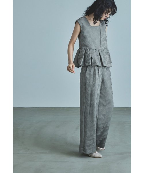 niana ニアナ ペプラムセットアップドレス パーティードレス 結婚式 パンツドレス セットアップ ジャガード ワイドパンツ ノースリーブ 袖なし お呼ばれ パーティードレス niana ジャガード 袖なし ノースリーブ ワイドパンツ ニアナ お呼ばれ 結婚式 ペプラムセットアップドレス セットアップ パンツドレス ZY1685481817(12870円)