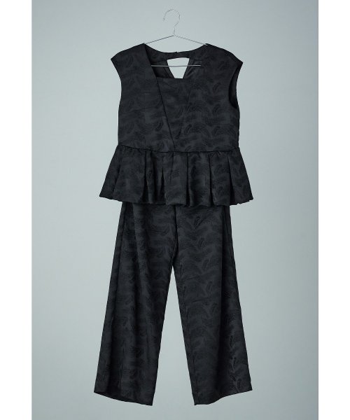 niana ニアナ ペプラムセットアップドレス パーティードレス 結婚式 パンツドレス セットアップ ジャガード ワイドパンツ ノースリーブ 袖なし お呼ばれ パーティードレス niana ジャガード 袖なし ノースリーブ ワイドパンツ ニアナ お呼ばれ 結婚式 ペプラムセットアップドレス セットアップ パンツドレス ZY1685481817(12870円)