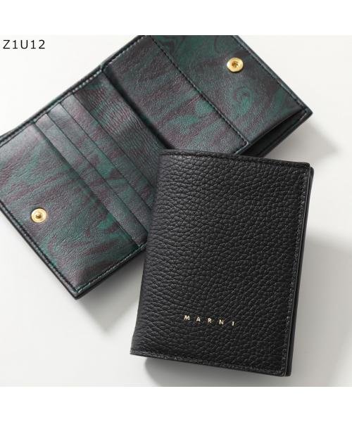 MARNI 二つ折り財布 PFMOQ14Q06 LV688 ロゴプリント マーブル 二つ折り財布 PFMOQ14Q06 LV688 ロゴプリント
