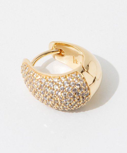 TOMWOOD(トムウッド)/トムウッド TOM WOOD 100520 E39HSCZ01 S925－9K ピアス Ice Hoop Small Pave Gold メンズ レディース ア/img02