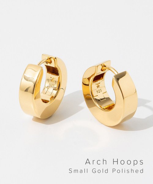 TOMWOOD(トムウッド)/トムウッド TOM WOOD 100031 EAH76SNA01 S925－9K ピアス Arch Hoops Small Gold Polished メンズ /img01