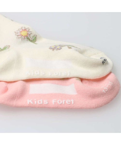Kids Foret(キッズフォーレ)/【子供服】 Kids Foret (キッズフォーレ) お花・くま柄クルーソックス・靴下 11cm～20cm B13302/img03