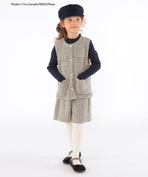 SHIPS KIDS(シップスキッズ)/SHIPS KIDS:100～140cm /〈手洗い可能〉リブ フリル タートルネック ニット/img33