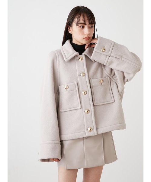 ミドルジャケットコート 予めご了承ください