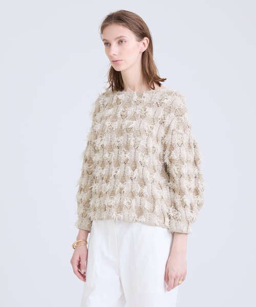 カットジャカードバルーンプルオーバー 