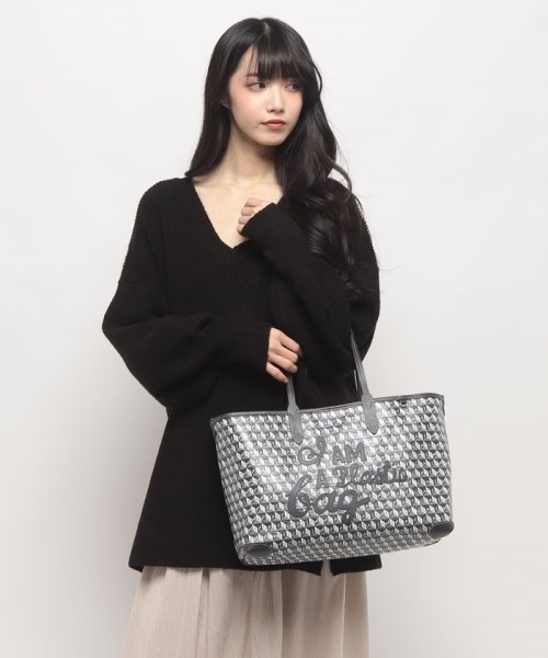 ANYA HINDMARCH(アニヤハインドマーチ)/【ANYA HINDMARCH】ANYA HINDMARCH　アニヤハインドマーチ　トートバッグ　34x24x12　CHARCOAL　レディース/img06