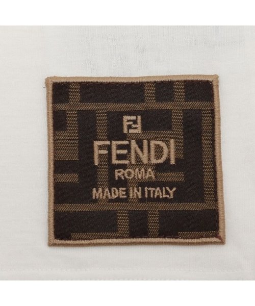 FENDI(フェンディ)/フェンディ 子供服 Tシャツ カットソー ホワイト ブラウン キッズ ベビー FENDI BUI074 7AJ F0TU9 T－SHIRT/img05