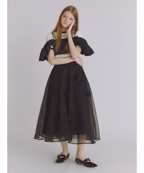 コサージュフレアスカート(505834173) | FURFUR(FURFUR) - MAGASEEK 