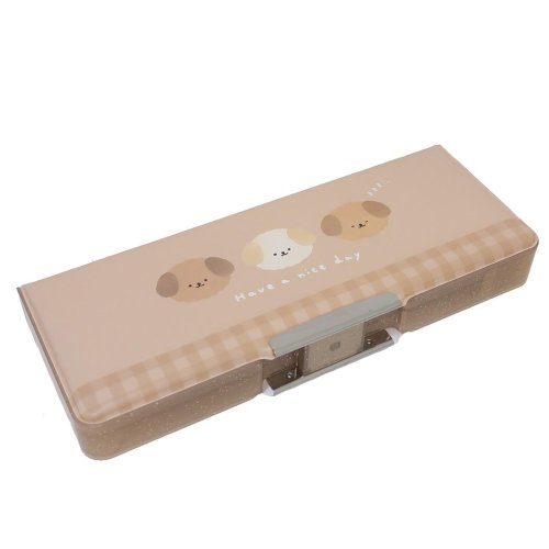 筆箱 コンパクト両面開きペンケース なかよしわんこ 新入学 カミオジャパン 新学期準備文具 かわいい グッズ 人気・おすすめ｜使いやすい・旅行におすすめ 品質保証 全国発送 正規品・日本国内発送・安心保証付き