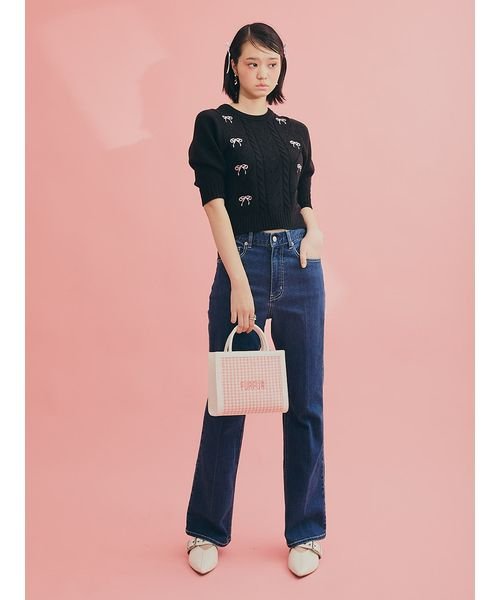 ピカデリー/リボンステッチデニムパンツ 予めご了承ください