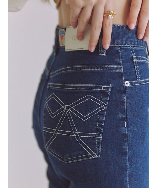 ピカデリー/リボンステッチデニムパンツ 予めご了承ください