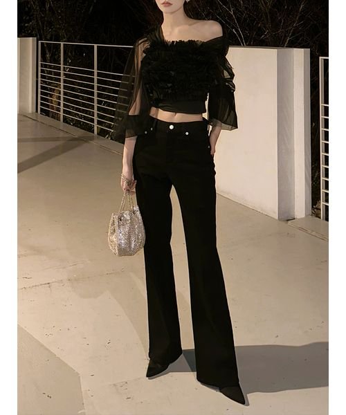 ピカデリー/リボンステッチデニムパンツ 予めご了承ください