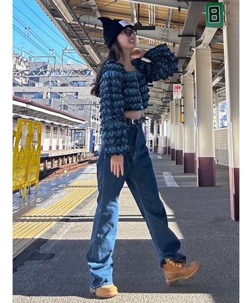 ピカデリー/リボンステッチデニムパンツ 予めご了承ください