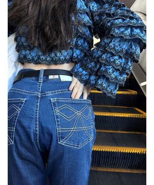 ピカデリー/リボンステッチデニムパンツ 予めご了承ください