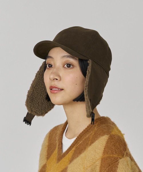 OVERRIDE(OVERRIDE)/OVERRIDE  REC MOUTON EARFLAP CAP SG/img10