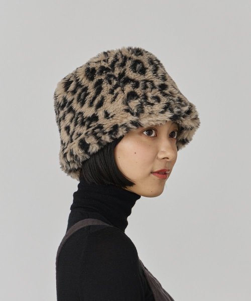 OVERRIDE(OVERRIDE)/OVERRIDE  FAKEFUR FLAT CLOCHE HAT SGP/img09