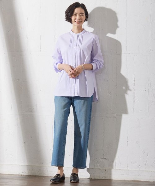 J.PRESS LADIES（LARGE SIZE）(J．プレス　レディス（大きいサイズ）)/【洗える】BASIC STRETCH DENIM ボーイフィット パンツ/img17