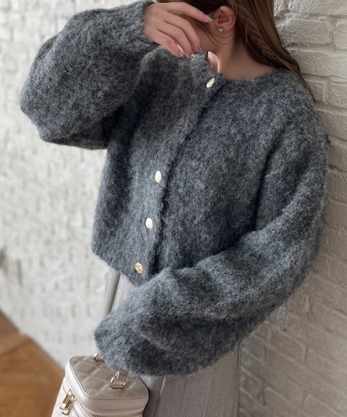 Couture Brooch(クチュールブローチ)/【一枚着でも、羽織でもOK】ウール混起毛カーディガン/img41