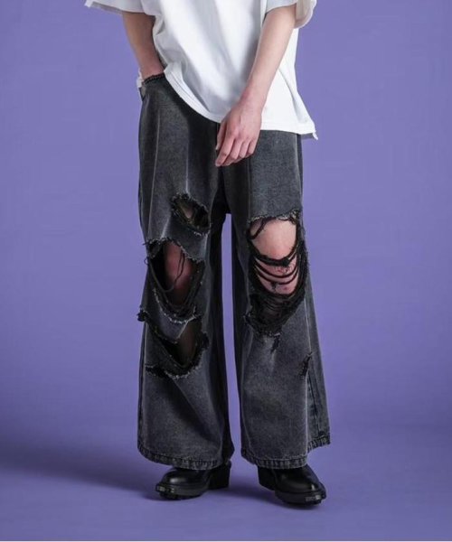 DankeSchon/ダンケシェーン/デストロイワイドデニム DankeSchon