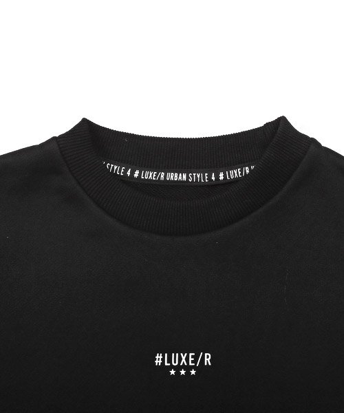 LUXSTYLE(ラグスタイル)/LUXE/R(ラグジュ)袖シャギーロゴトレーナー/トレーナー メンズ スウェット ロゴ シャギー 刺繍 ワッペン/img11